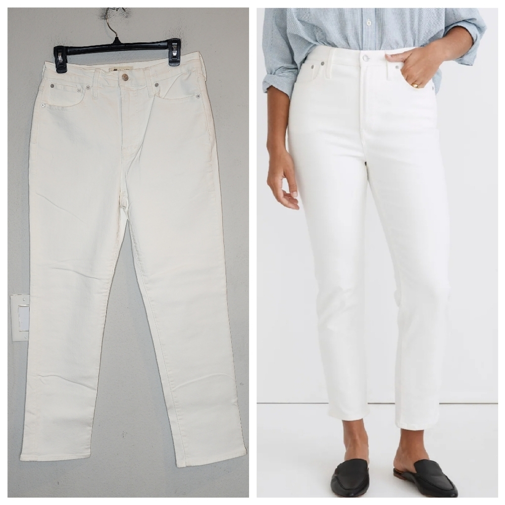 NWT Madewell‎ The Perfect Vintage White Stretch Denim Jean. Size 27